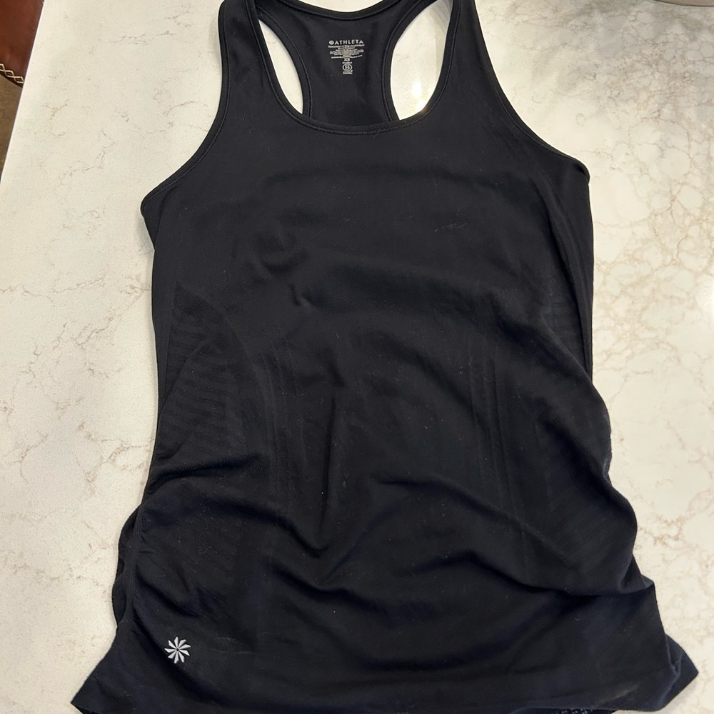 Athleta Black Fitted Sleeveless Tank Top